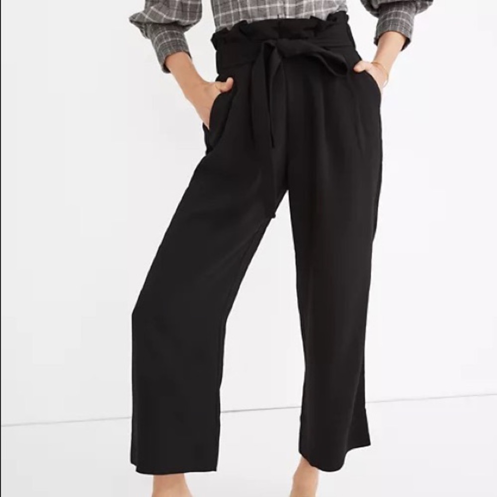 Madewell Tie-Waist Huston Pull-On Crop Pants